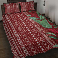 Women's Day Samoa Malu Tattoo Inspired Mix Teuila Quilt Bed Set Scarlet LT7 Scarlet - Polynesian Pride