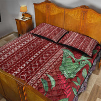 Women's Day Samoa Malu Tattoo Inspired Mix Teuila Quilt Bed Set Scarlet LT7 - Polynesian Pride