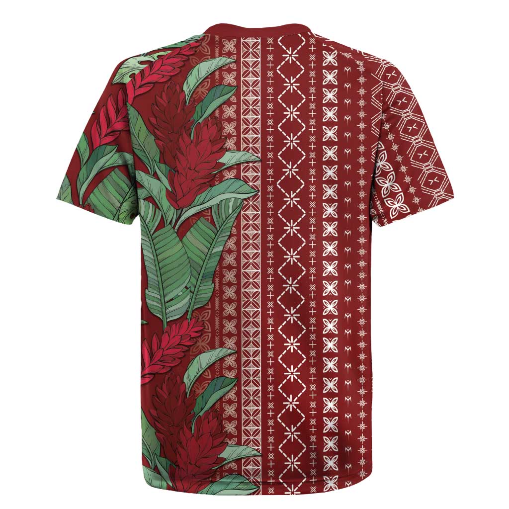 Women's Day Samoa Malu Tattoo Inspired Mix Teuila Rugby Jersey Scarlet LT7 - Polynesian Pride