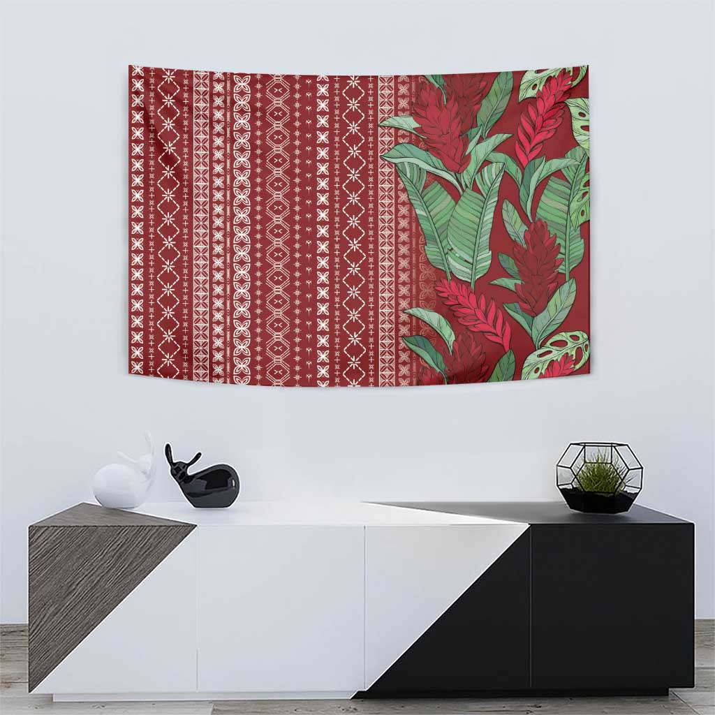 Women's Day Samoa Malu Tattoo Inspired Mix Teuila Tapestry Scarlet LT7 - Polynesian Pride