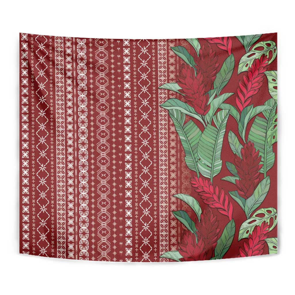 Women's Day Samoa Malu Tattoo Inspired Mix Teuila Tapestry Scarlet LT7 - Polynesian Pride