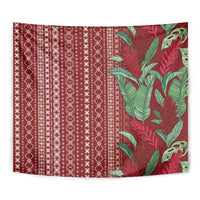 Women's Day Samoa Malu Tattoo Inspired Mix Teuila Tapestry Scarlet LT7 - Polynesian Pride