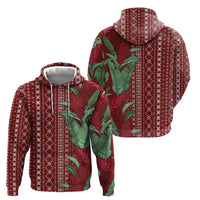 Women's Day Samoa Malu Tattoo Inspired Mix Teuila Zip Hoodie Scarlet LT7 - Polynesian Pride