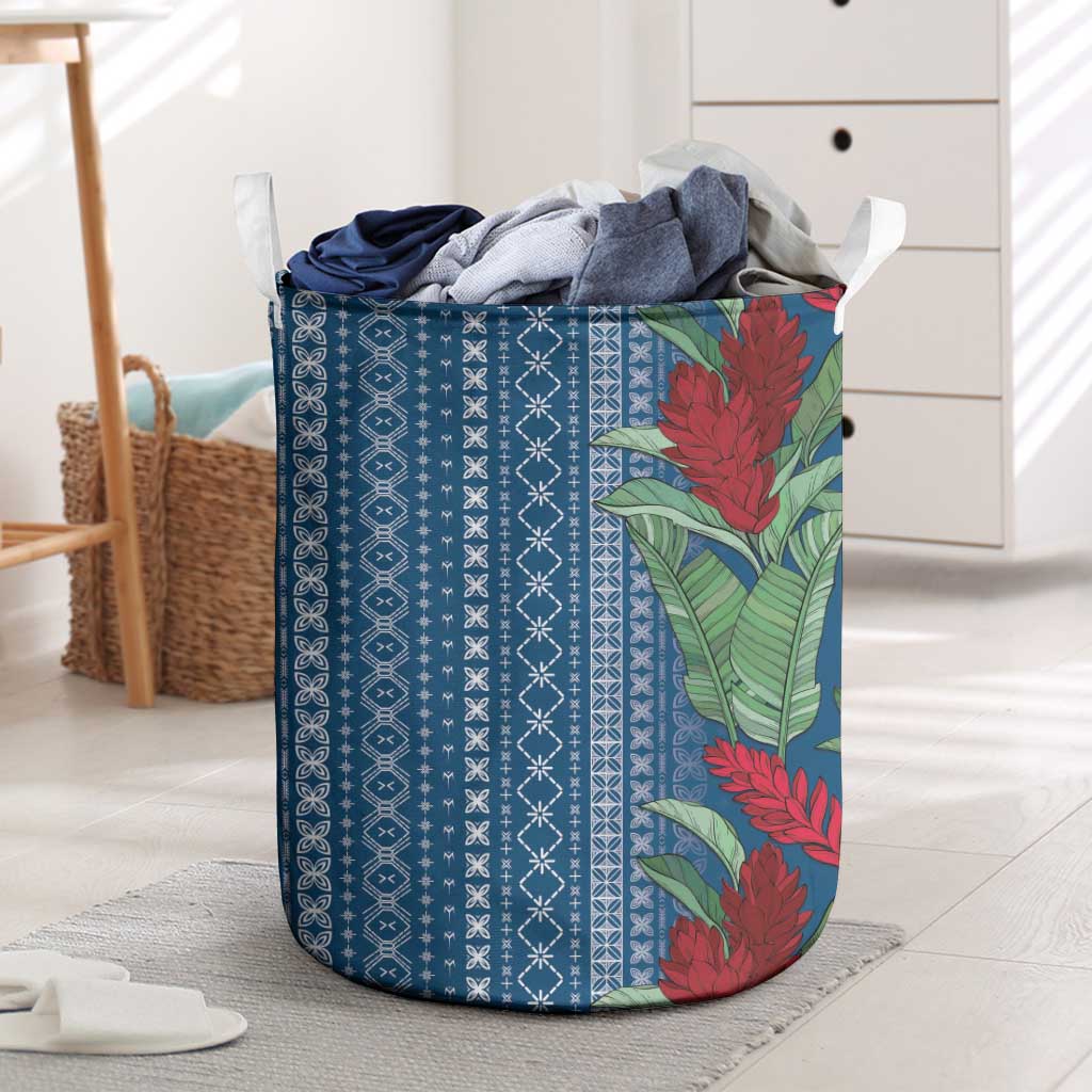 Women's Day Samoa Malu Tattoo Inspired Mix Teuila Laundry Basket Royal Blue LT7 Royal Blue - Polynesian Pride