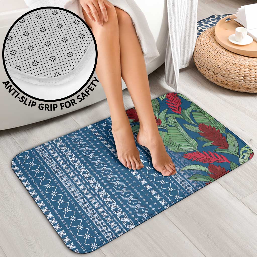 Women's Day Samoa Malu Tattoo Inspired Mix Teuila Bathroom Set Royal Blue LT7 - Polynesian Pride