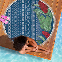 Women's Day Samoa Malu Tattoo Inspired Mix Teuila Beach Blanket Royal Blue LT7 - Polynesian Pride