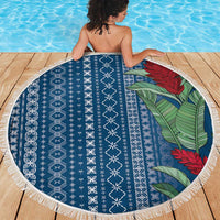 Women's Day Samoa Malu Tattoo Inspired Mix Teuila Beach Blanket Royal Blue LT7 - Polynesian Pride