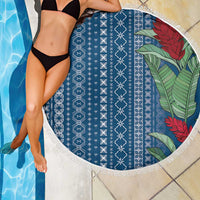 Women's Day Samoa Malu Tattoo Inspired Mix Teuila Beach Blanket Royal Blue LT7 - Polynesian Pride