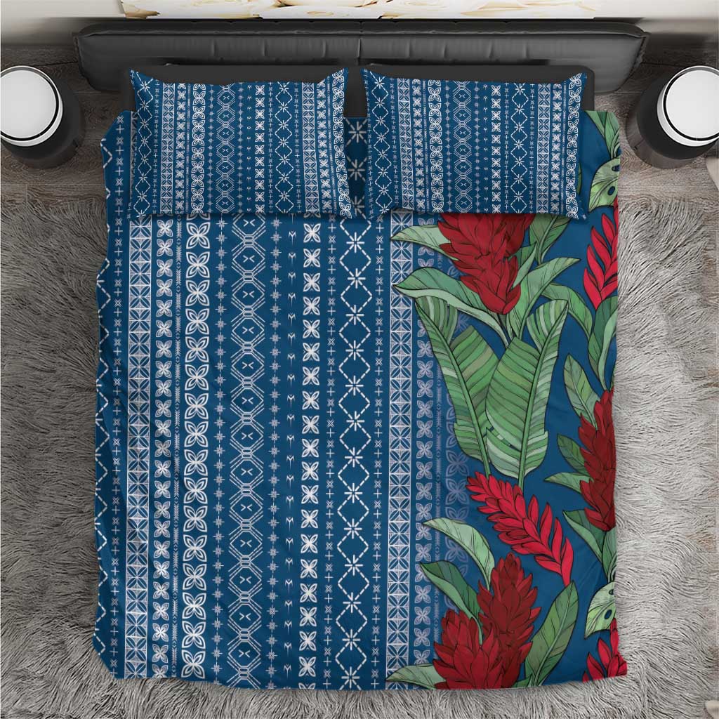 Women's Day Samoa Malu Tattoo Inspired Mix Teuila Bedding Set Royal Blue LT7 Royal Blue - Polynesian Pride