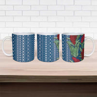 Women's Day Samoa Malu Tattoo Inspired Mix Teuila Ceramic Mug Royal Blue LT7 - Polynesian Pride