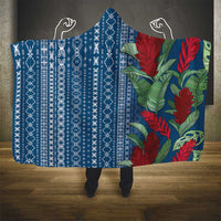 Women's Day Samoa Malu Tattoo Inspired Mix Teuila Hooded Blanket Royal Blue LT7 - Polynesian Pride