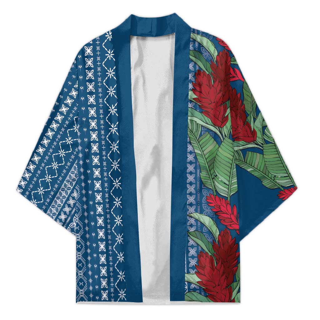Women's Day Samoa Malu Tattoo Inspired Mix Teuila Kimono Royal Blue LT7 Unisex Royal Blue - Polynesian Pride