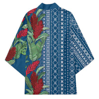 Women's Day Samoa Malu Tattoo Inspired Mix Teuila Kimono Royal Blue LT7 - Polynesian Pride