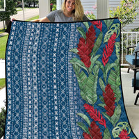 Women's Day Samoa Malu Tattoo Inspired Mix Teuila Quilt Royal Blue LT7 Royal Blue - Polynesian Pride