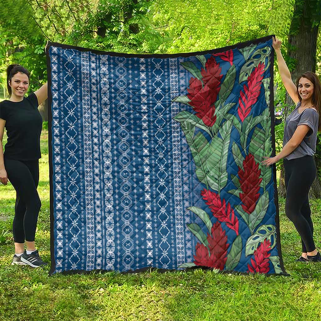 Women's Day Samoa Malu Tattoo Inspired Mix Teuila Quilt Royal Blue LT7 - Polynesian Pride