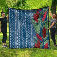 Women's Day Samoa Malu Tattoo Inspired Mix Teuila Quilt Royal Blue LT7 - Polynesian Pride