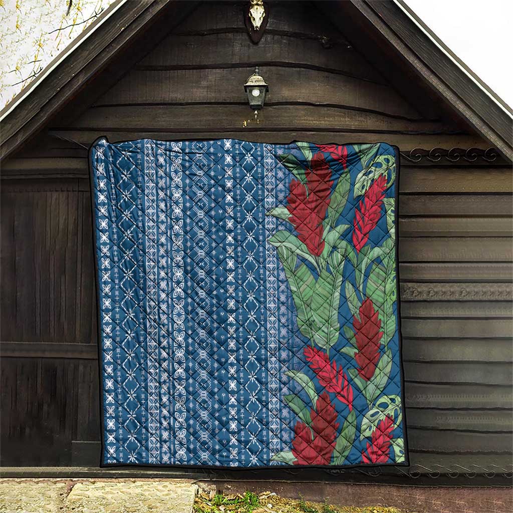 Women's Day Samoa Malu Tattoo Inspired Mix Teuila Quilt Royal Blue LT7 - Polynesian Pride