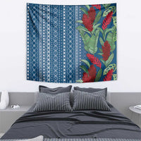 Women's Day Samoa Malu Tattoo Inspired Mix Teuila Tapestry Royal Blue LT7 - Polynesian Pride