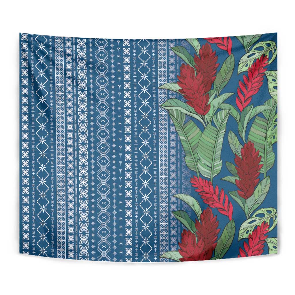 Women's Day Samoa Malu Tattoo Inspired Mix Teuila Tapestry Royal Blue LT7 - Polynesian Pride