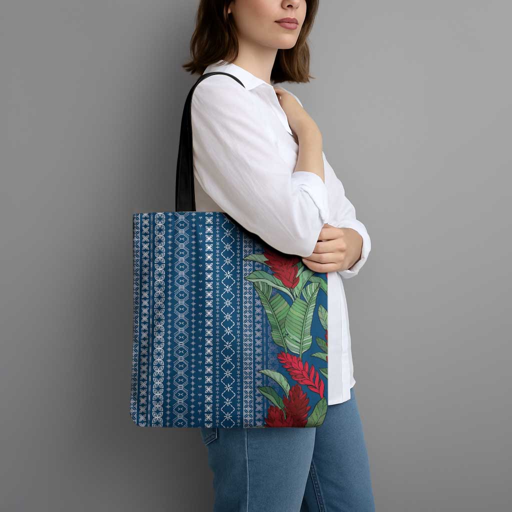 Women's Day Samoa Malu Tattoo Inspired Mix Teuila Tote Bag Royal Blue LT7 - Polynesian Pride