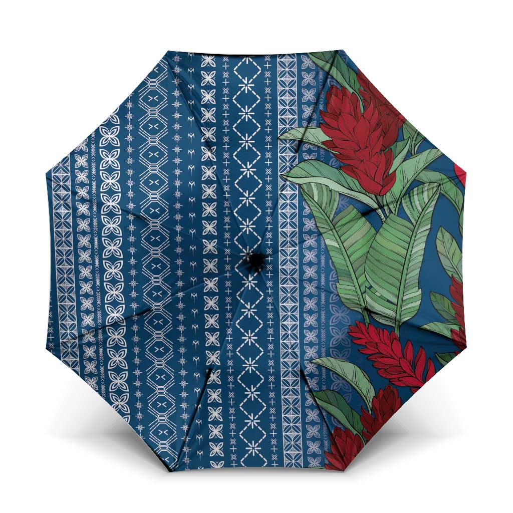 Women's Day Samoa Malu Tattoo Inspired Mix Teuila Umbrella Royal Blue LT7 One Size Folded 11.42 inch Opened Diameter 37.4 inch Royal Blue - Polynesian Pride
