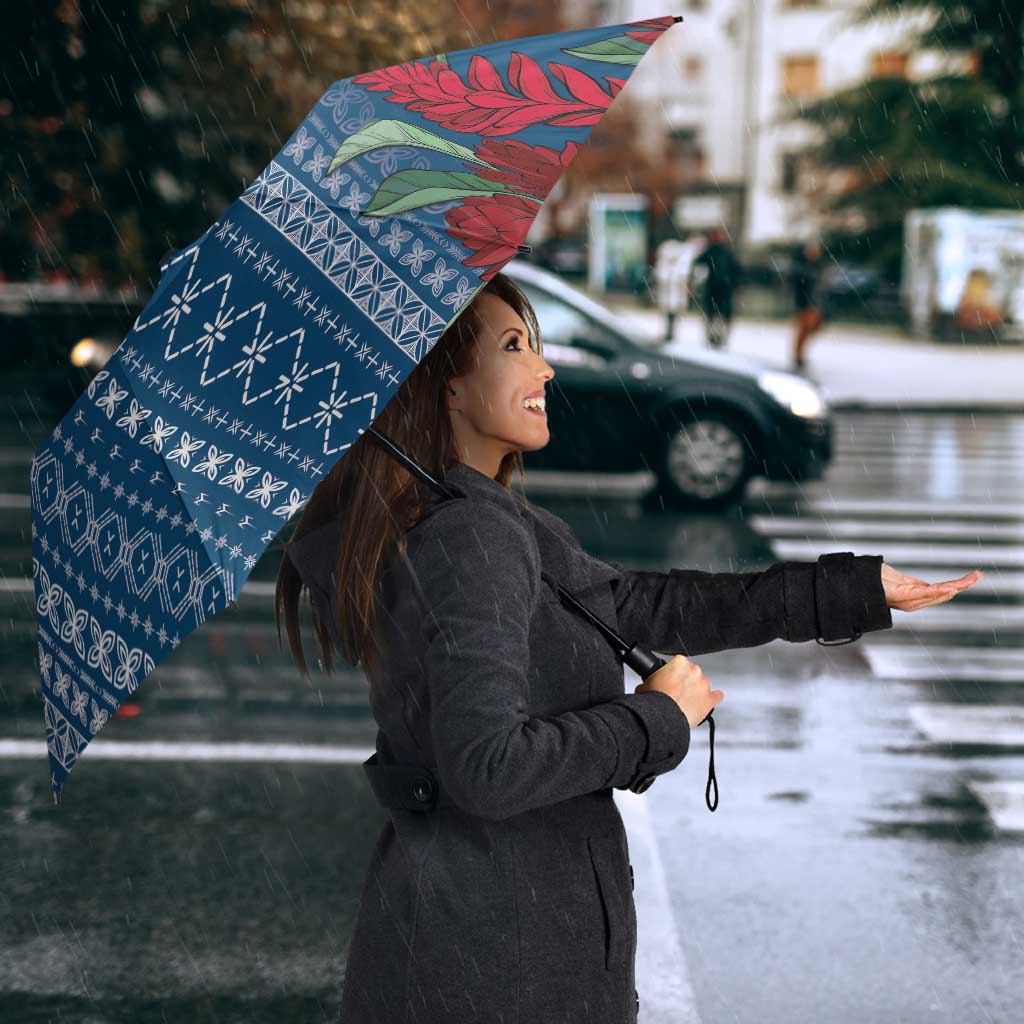 Women's Day Samoa Malu Tattoo Inspired Mix Teuila Umbrella Royal Blue LT7 - Polynesian Pride