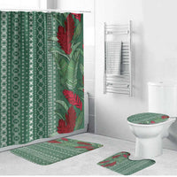 Women's Day Samoa Malu Tattoo Inspired Mix Teuila Bathroom Set Sage Green LT7 Bathroom Set (4 pcs) Sage Green - Polynesian Pride