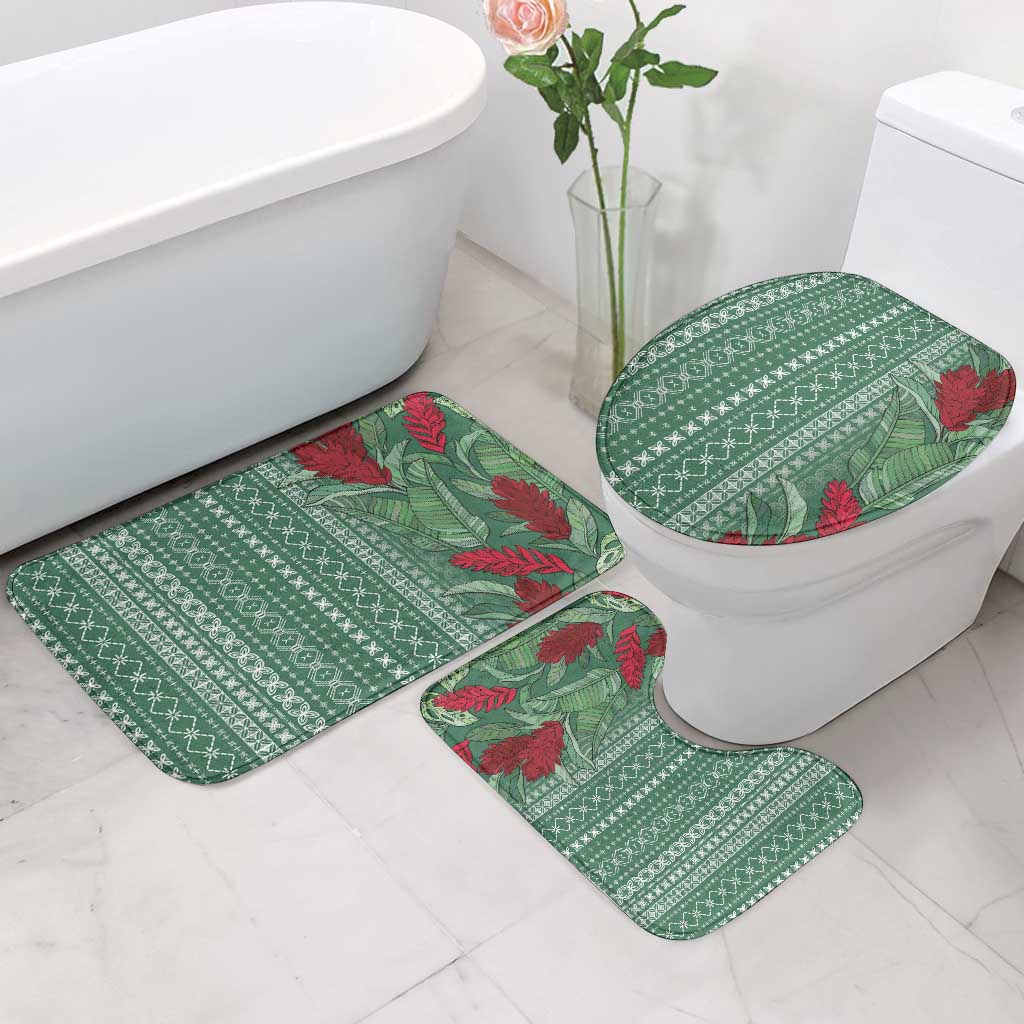 Women's Day Samoa Malu Tattoo Inspired Mix Teuila Bathroom Set Sage Green LT7 - Polynesian Pride