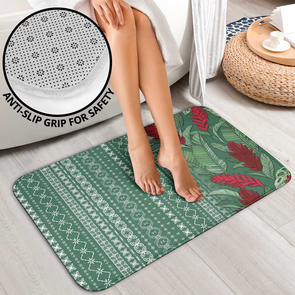 Women's Day Samoa Malu Tattoo Inspired Mix Teuila Bathroom Set Sage Green LT7 - Polynesian Pride