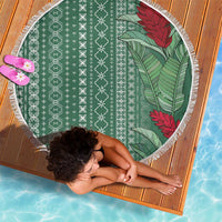 Women's Day Samoa Malu Tattoo Inspired Mix Teuila Beach Blanket Sage Green LT7 - Polynesian Pride