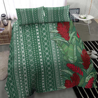 Women's Day Samoa Malu Tattoo Inspired Mix Teuila Bedding Set Sage Green LT7 - Polynesian Pride