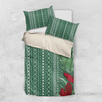 Women's Day Samoa Malu Tattoo Inspired Mix Teuila Bedding Set Sage Green LT7 US Twin 172cm x 218cm Sage Green - Polynesian Pride