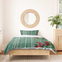 Women's Day Samoa Malu Tattoo Inspired Mix Teuila Bedding Set Sage Green LT7 - Polynesian Pride