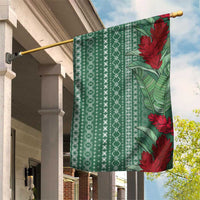 Women's Day Samoa Malu Tattoo Inspired Mix Teuila Garden Flag Sage Green LT7 House Flag Sage Green - Polynesian Pride