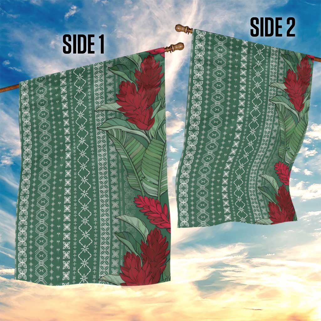 Women's Day Samoa Malu Tattoo Inspired Mix Teuila Garden Flag Sage Green LT7 - Polynesian Pride