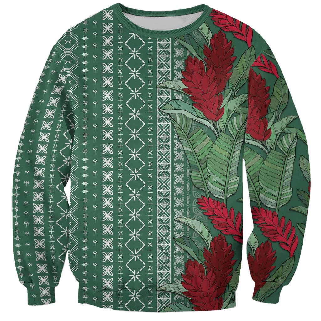 Women's Day Samoa Malu Tattoo Inspired Mix Teuila Sweatshirt Sage Green LT7 Unisex Sage Green - Polynesian Pride