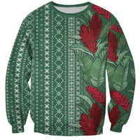 Women's Day Samoa Malu Tattoo Inspired Mix Teuila Sweatshirt Sage Green LT7 Unisex Sage Green - Polynesian Pride