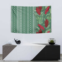 Women's Day Samoa Malu Tattoo Inspired Mix Teuila Tapestry Sage Green LT7 - Polynesian Pride