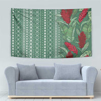 Women's Day Samoa Malu Tattoo Inspired Mix Teuila Tapestry Sage Green LT7 - Polynesian Pride