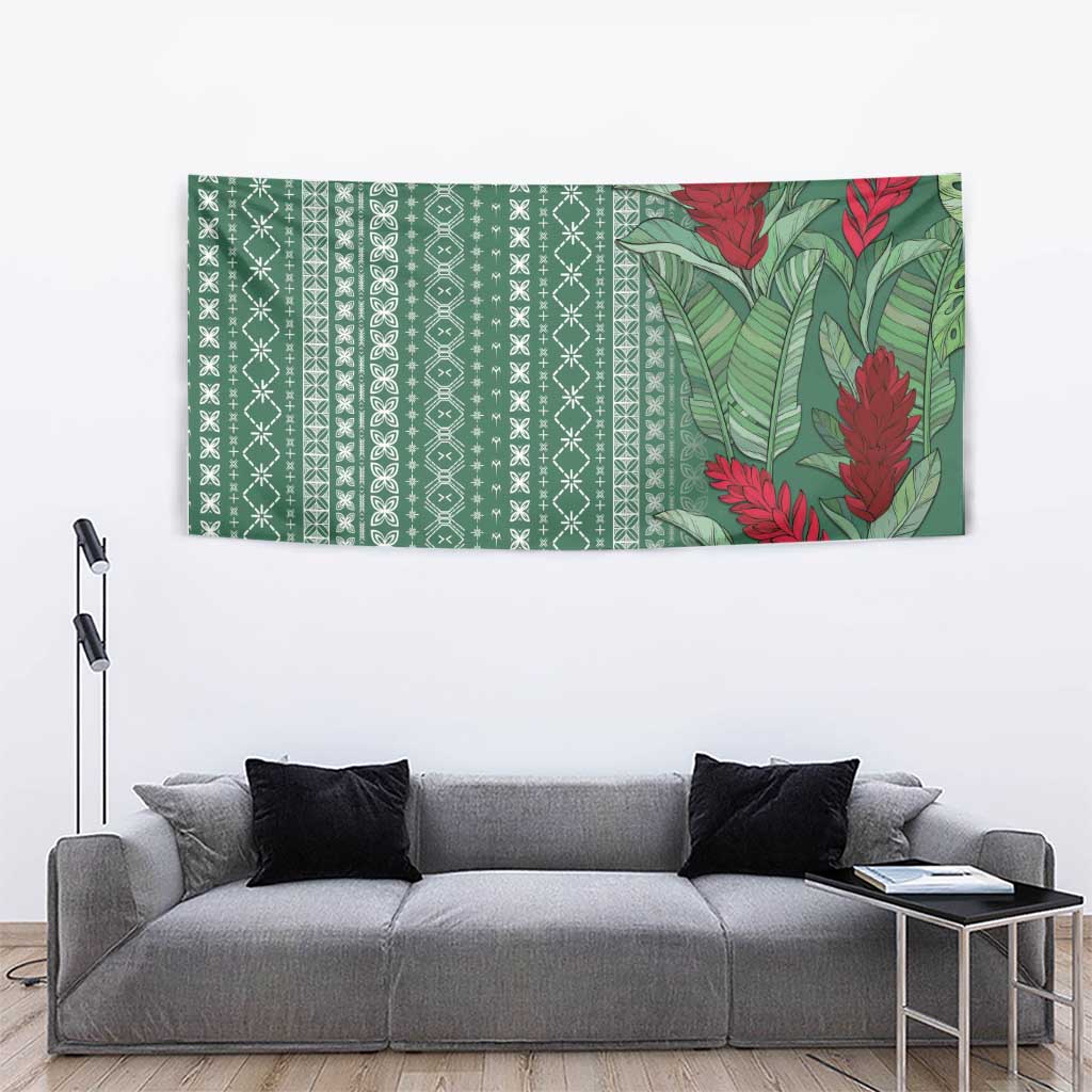 Women's Day Samoa Malu Tattoo Inspired Mix Teuila Tapestry Sage Green LT7 - Polynesian Pride
