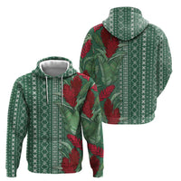 Women's Day Samoa Malu Tattoo Inspired Mix Teuila Zip Hoodie Sage Green LT7 - Polynesian Pride