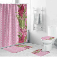 Women's Day Samoa Malu Tattoo Inspired Mix Teuila Bathroom Set Rose Pink LT7 Bathroom Set (4 pcs) Rose Pink - Polynesian Pride