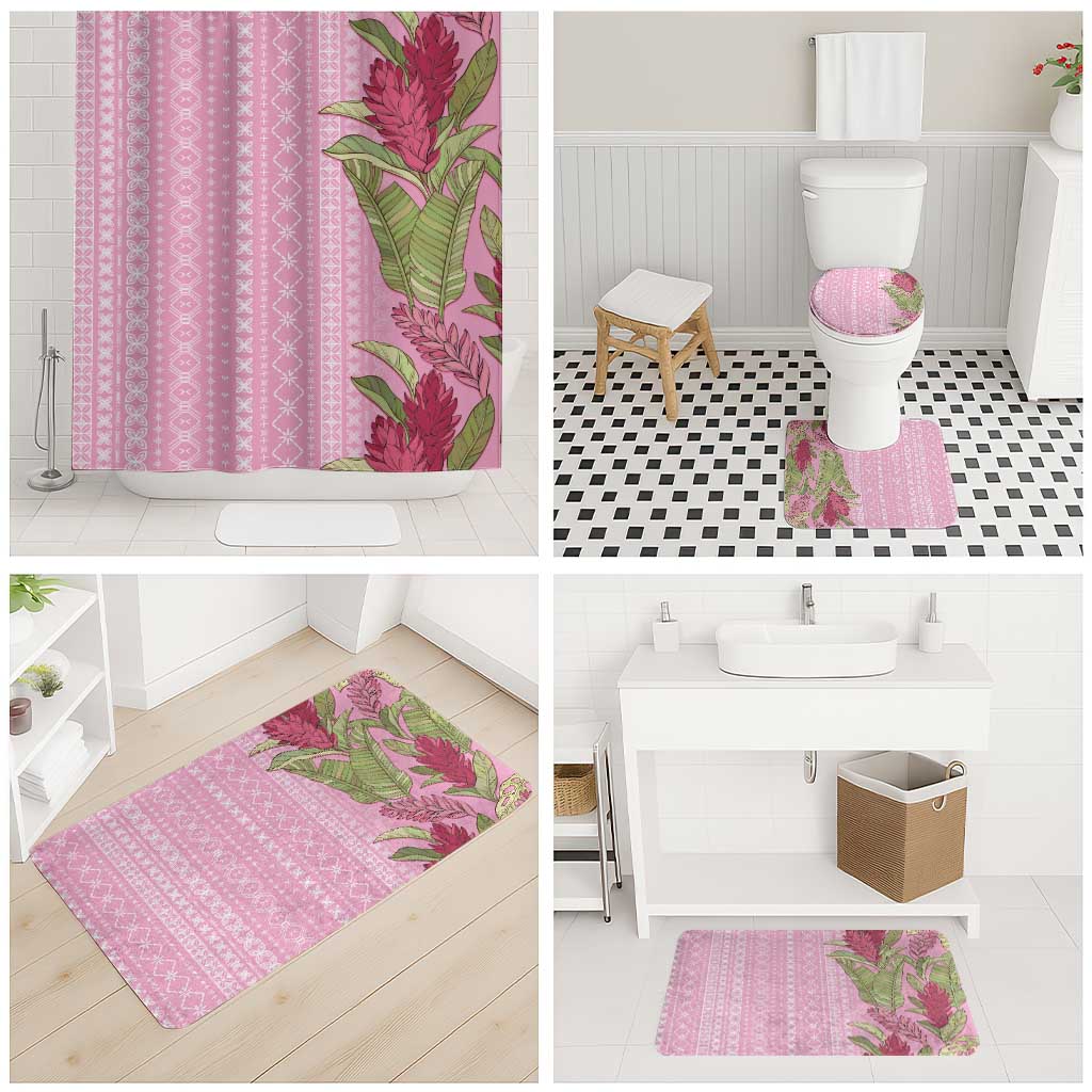 Women's Day Samoa Malu Tattoo Inspired Mix Teuila Bathroom Set Rose Pink LT7 - Polynesian Pride