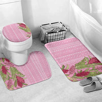 Women's Day Samoa Malu Tattoo Inspired Mix Teuila Bathroom Set Rose Pink LT7 Mat Set Only (3 pcs) One Size Rose Pink - Polynesian Pride