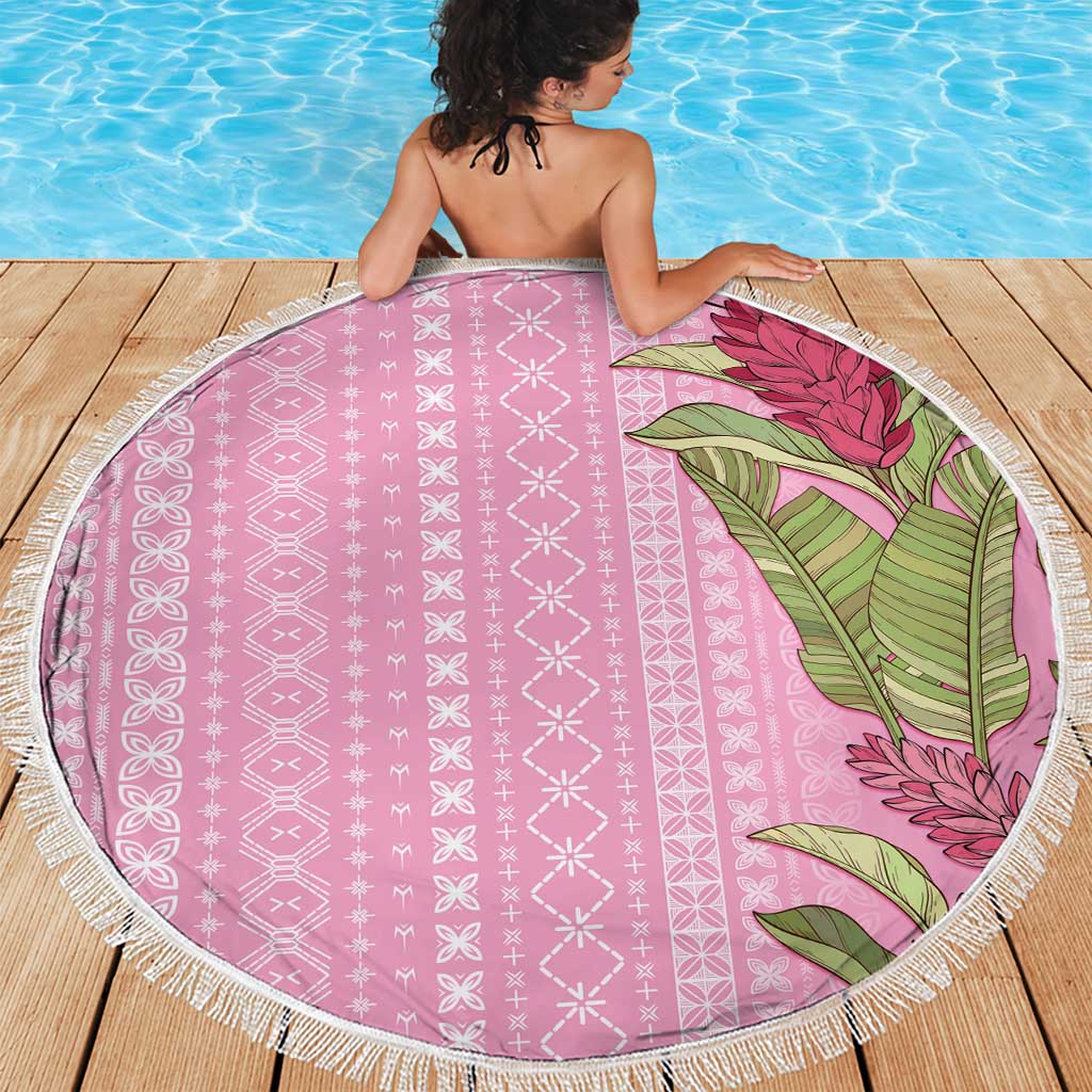 Women's Day Samoa Malu Tattoo Inspired Mix Teuila Beach Blanket Rose Pink LT7 - Polynesian Pride