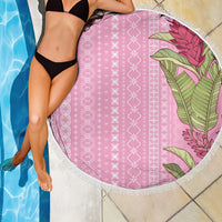 Women's Day Samoa Malu Tattoo Inspired Mix Teuila Beach Blanket Rose Pink LT7 - Polynesian Pride