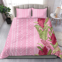 Women's Day Samoa Malu Tattoo Inspired Mix Teuila Bedding Set Rose Pink LT7 - Polynesian Pride