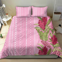Women's Day Samoa Malu Tattoo Inspired Mix Teuila Bedding Set Rose Pink LT7 - Polynesian Pride