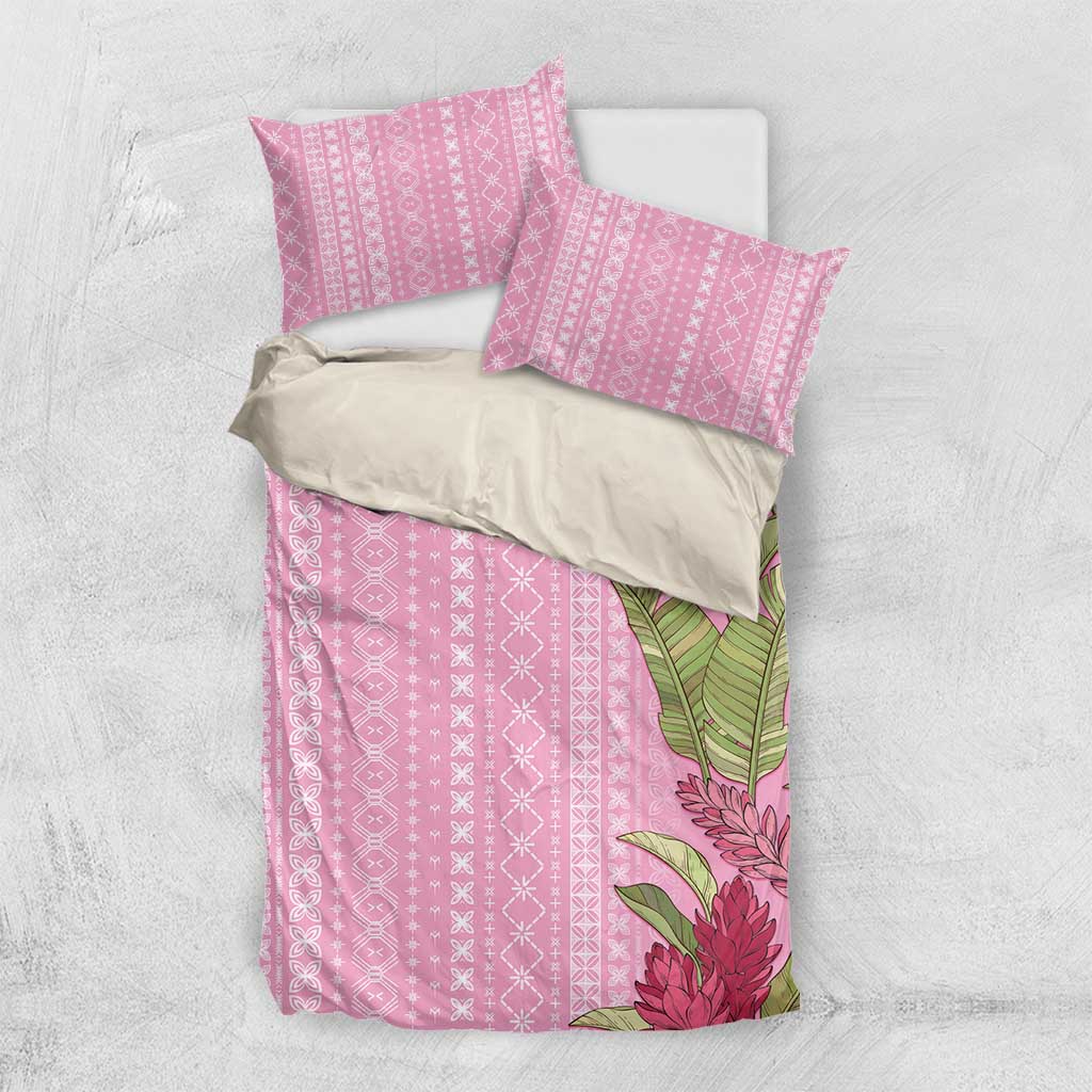 Women's Day Samoa Malu Tattoo Inspired Mix Teuila Bedding Set Rose Pink LT7 US Twin 172cm x 218cm Rose Pink - Polynesian Pride
