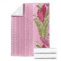 Women's Day Samoa Malu Tattoo Inspired Mix Teuila Blanket Rose Pink LT7 - Polynesian Pride